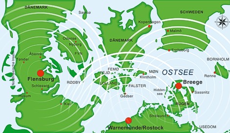 Das Segelrevier und die St�tzpunkte
